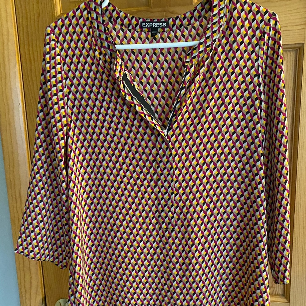 Express geometric blouse
